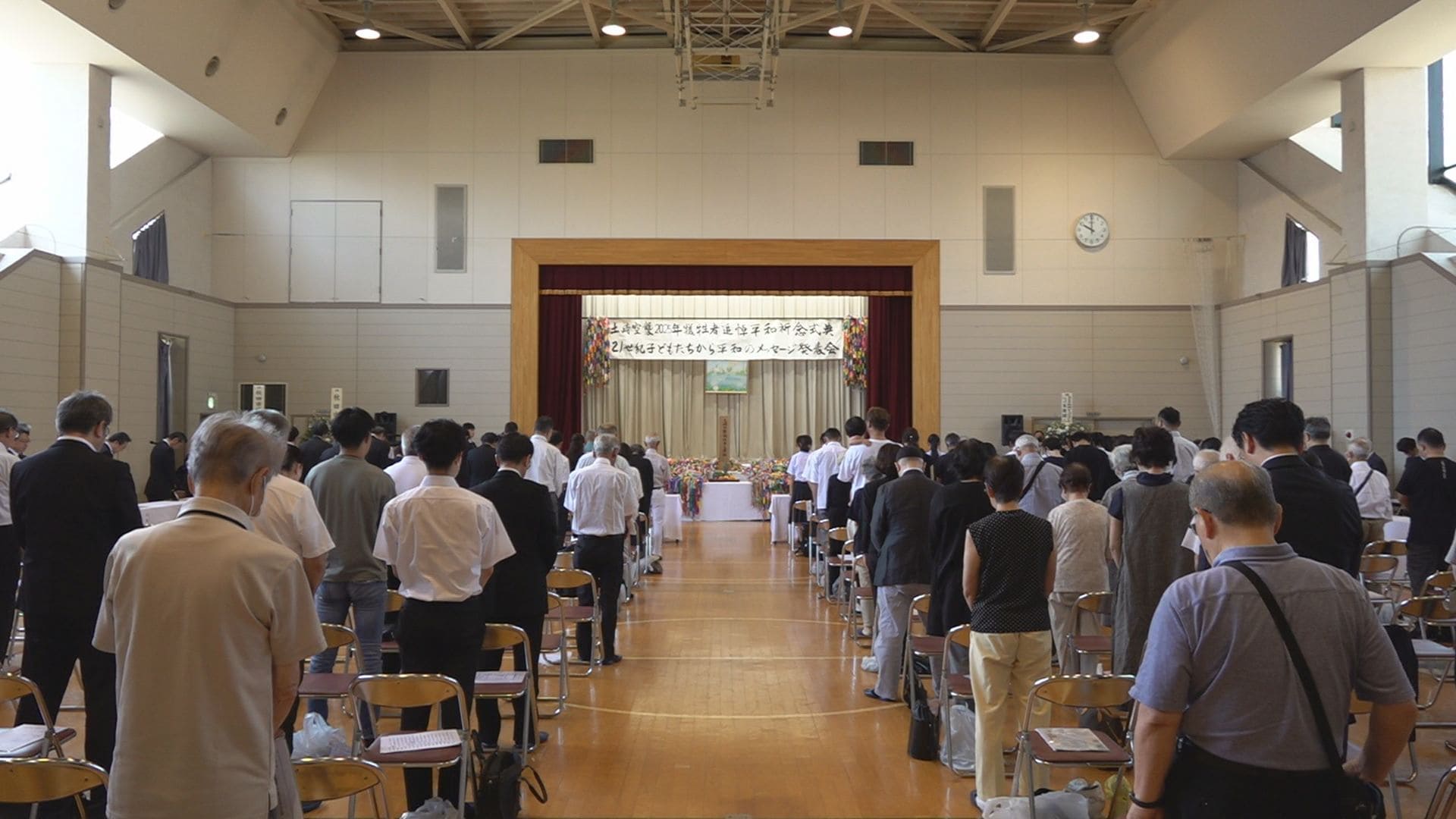 写真:【生中継】土崎空襲犠牲者追悼平和祈念式典・子どもたちから平和のメッセージ発表会